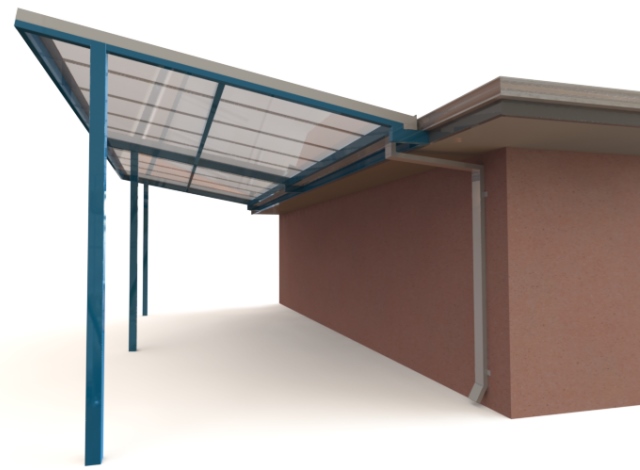 reverse skillion patio design